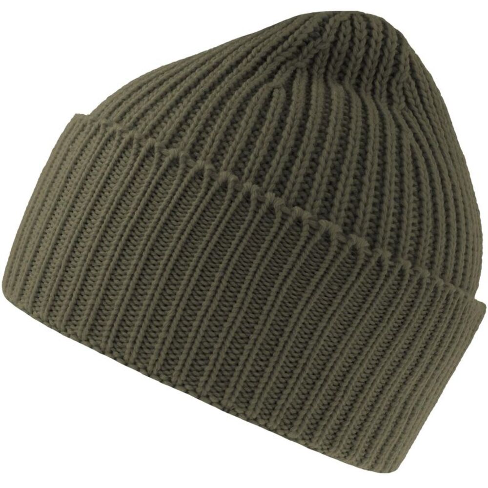 Atlantis Unisex Adult Oak Chunky Knit Beanie / Olive